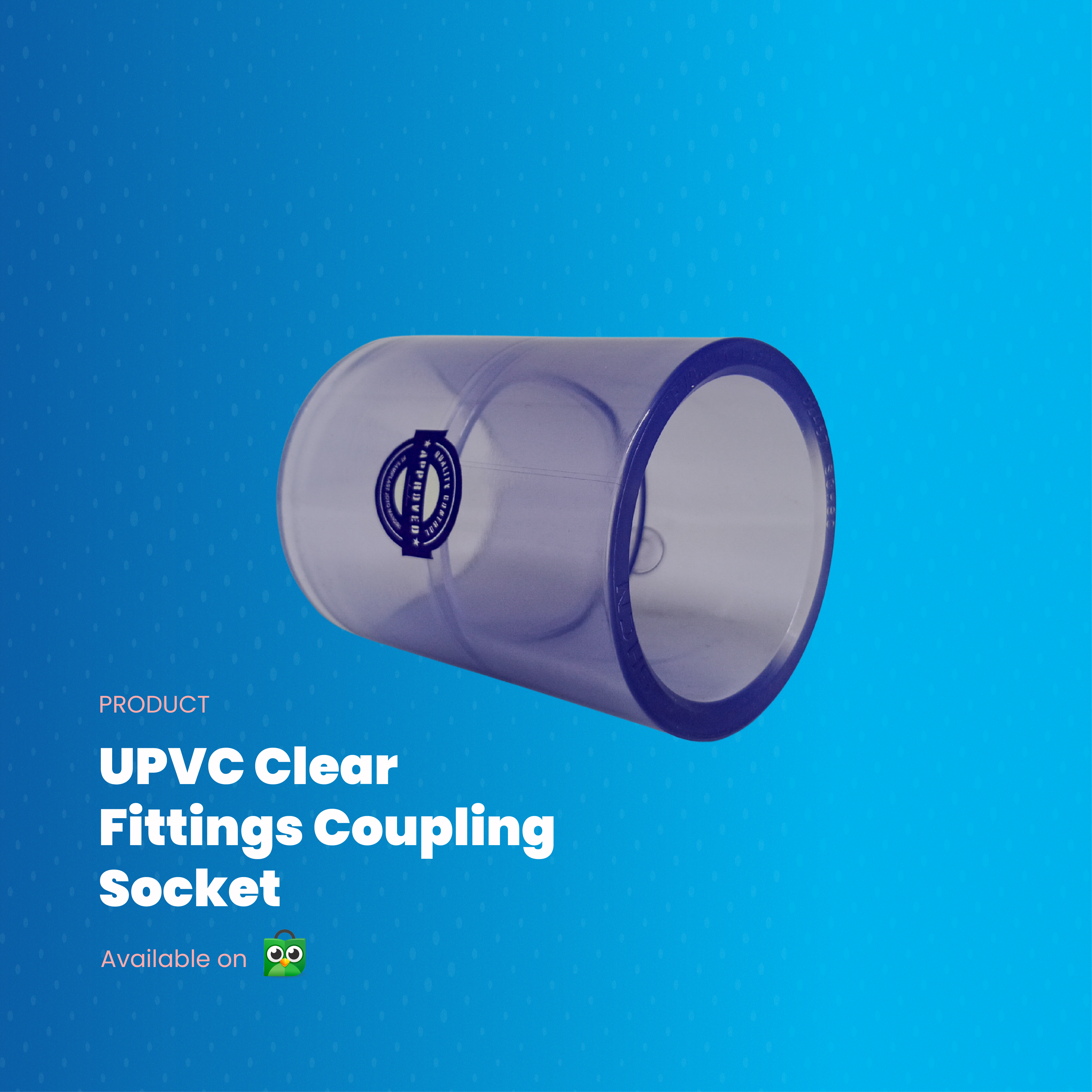 UPVC Clear Pipe Fittings Socket Coupling SCH40