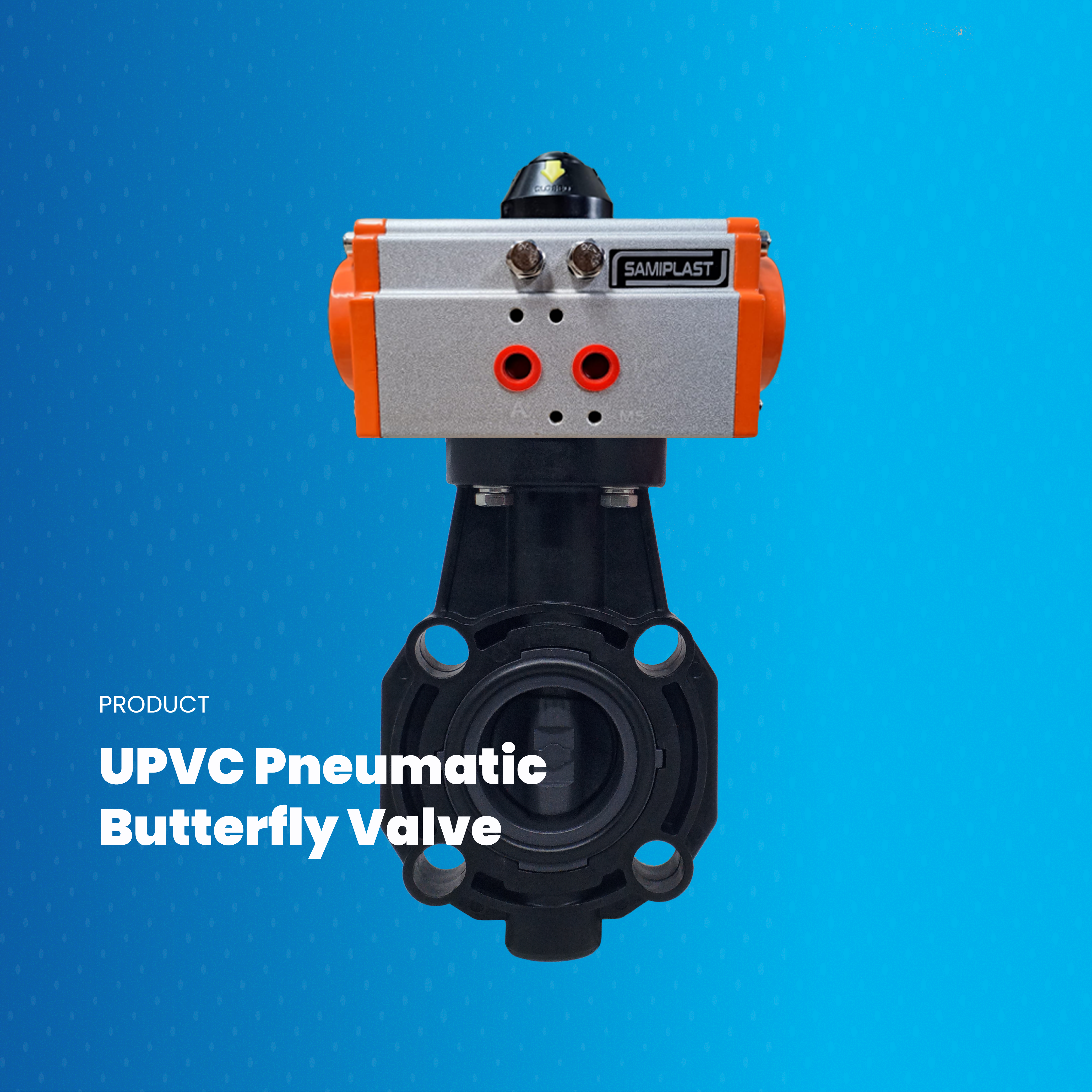 UPVC Pneumatic Butterfly Valve